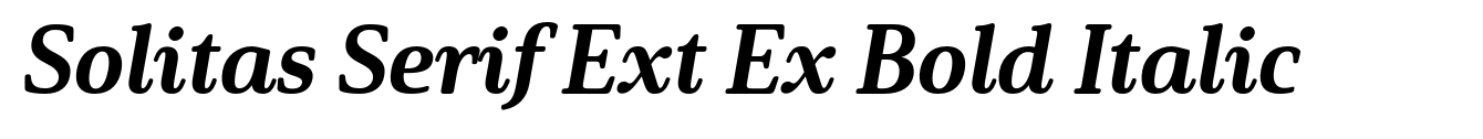 Solitas Serif Ext Ex Bold Italic